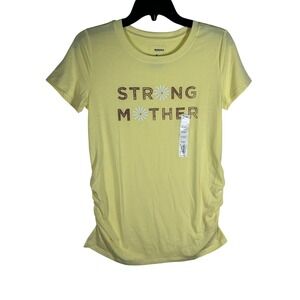Sonoma Maternity Yellow Strong Mother Graphic Tee T-Shirt Womens‎ Small